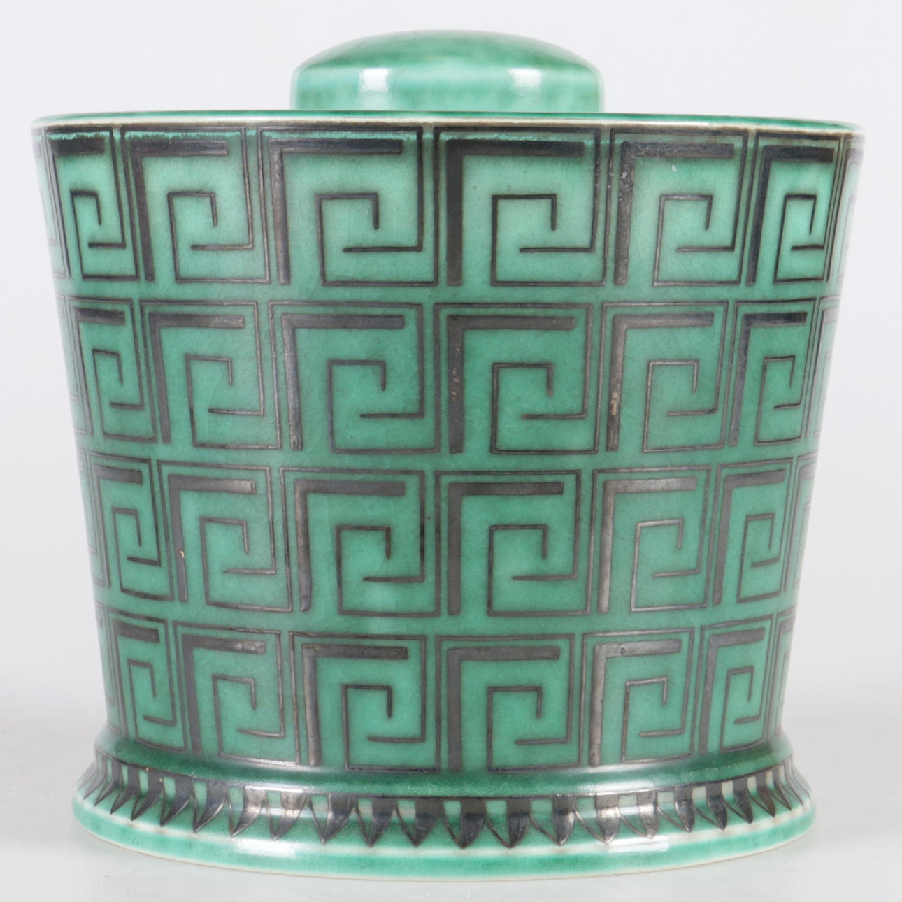 TOBAKSBURK, stengods, "Argenta", Wilhelm Kåge, Gustavsberg, 1930-tal.