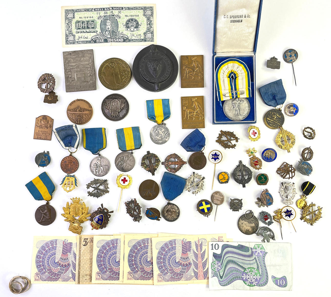 PARTY MEDALS, including shooting, some silver.