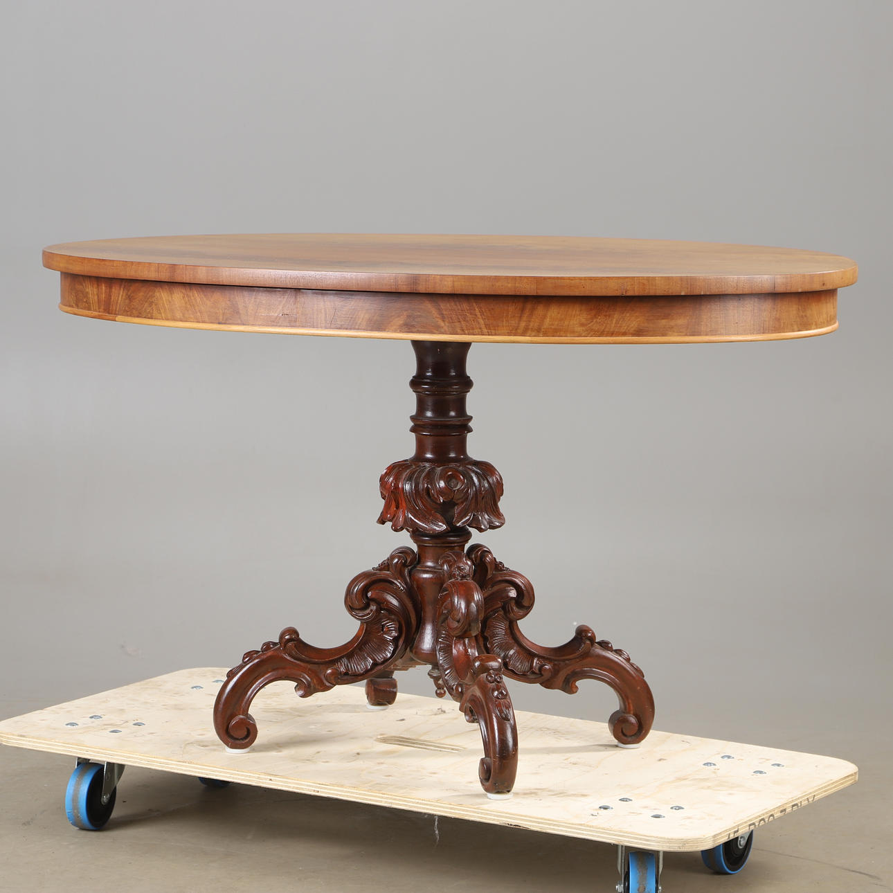 SOHVAPÖYTÄ, mahonki, uusrokokoo.