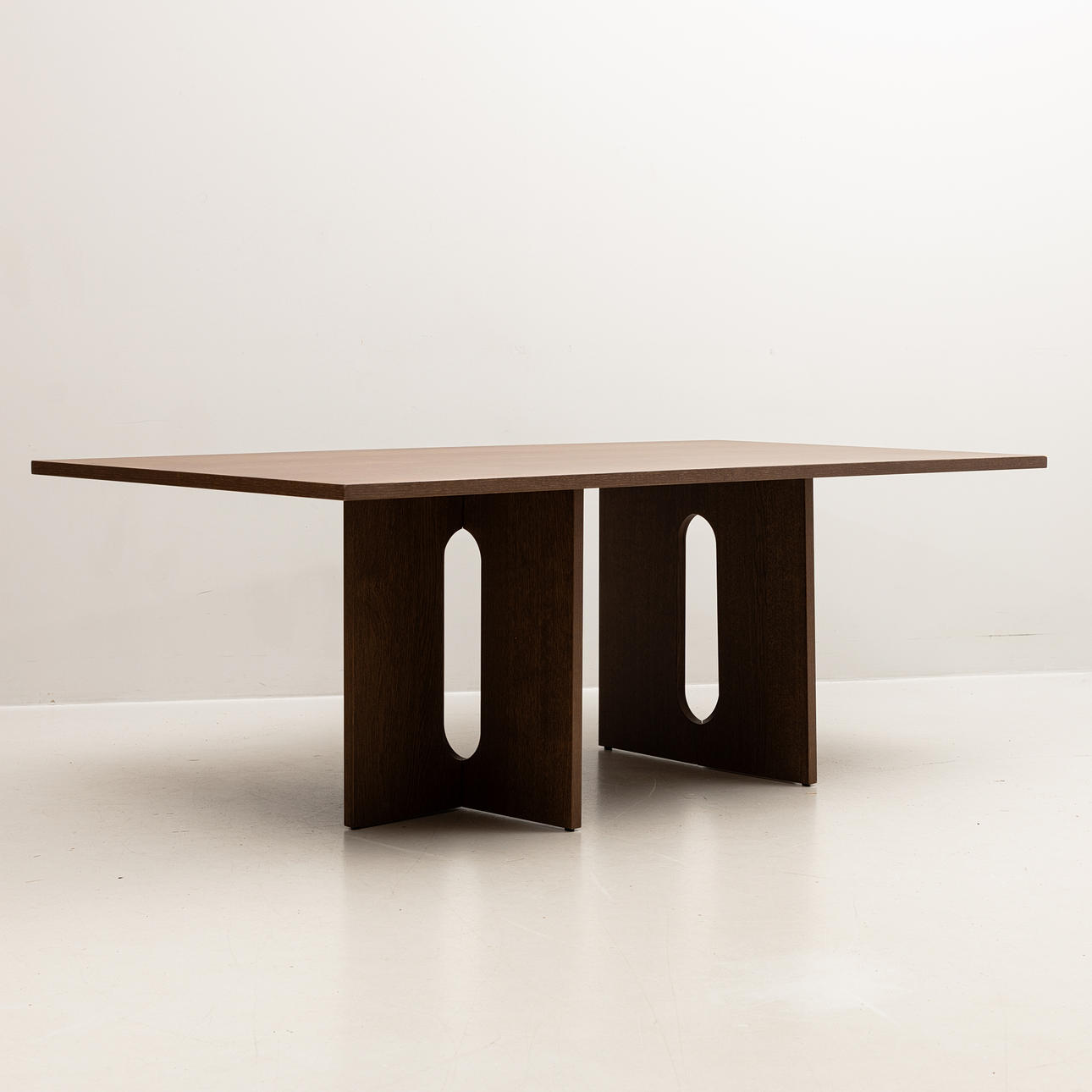 DANIELLE SIGGERUD. Dining table, MDF with oak veneer, “Androgyne” for Audo Copenhagen, Denmark, contemporary.