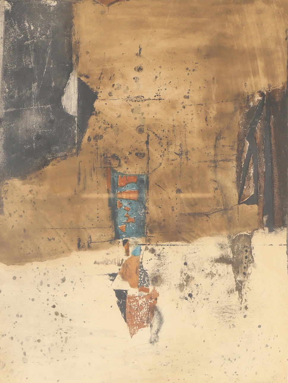 JOHNNY FRIEDLAENDER. Composition, lithograph in colours, signed.