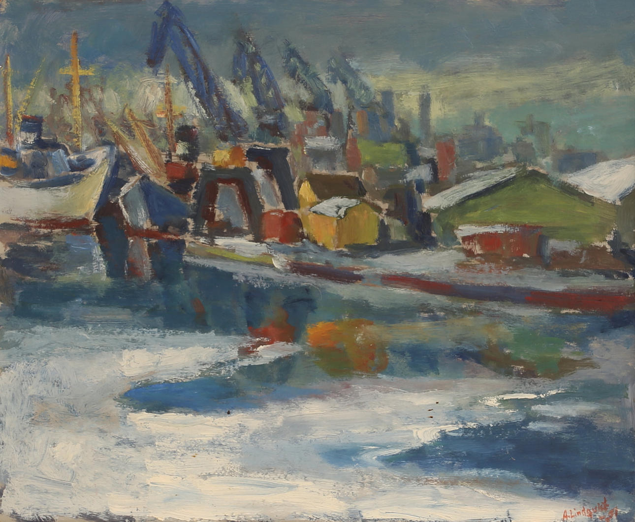 UNIDENTIFIED ARTIST, oil on panel, signed A Lindqvist. Art - Paintings ...