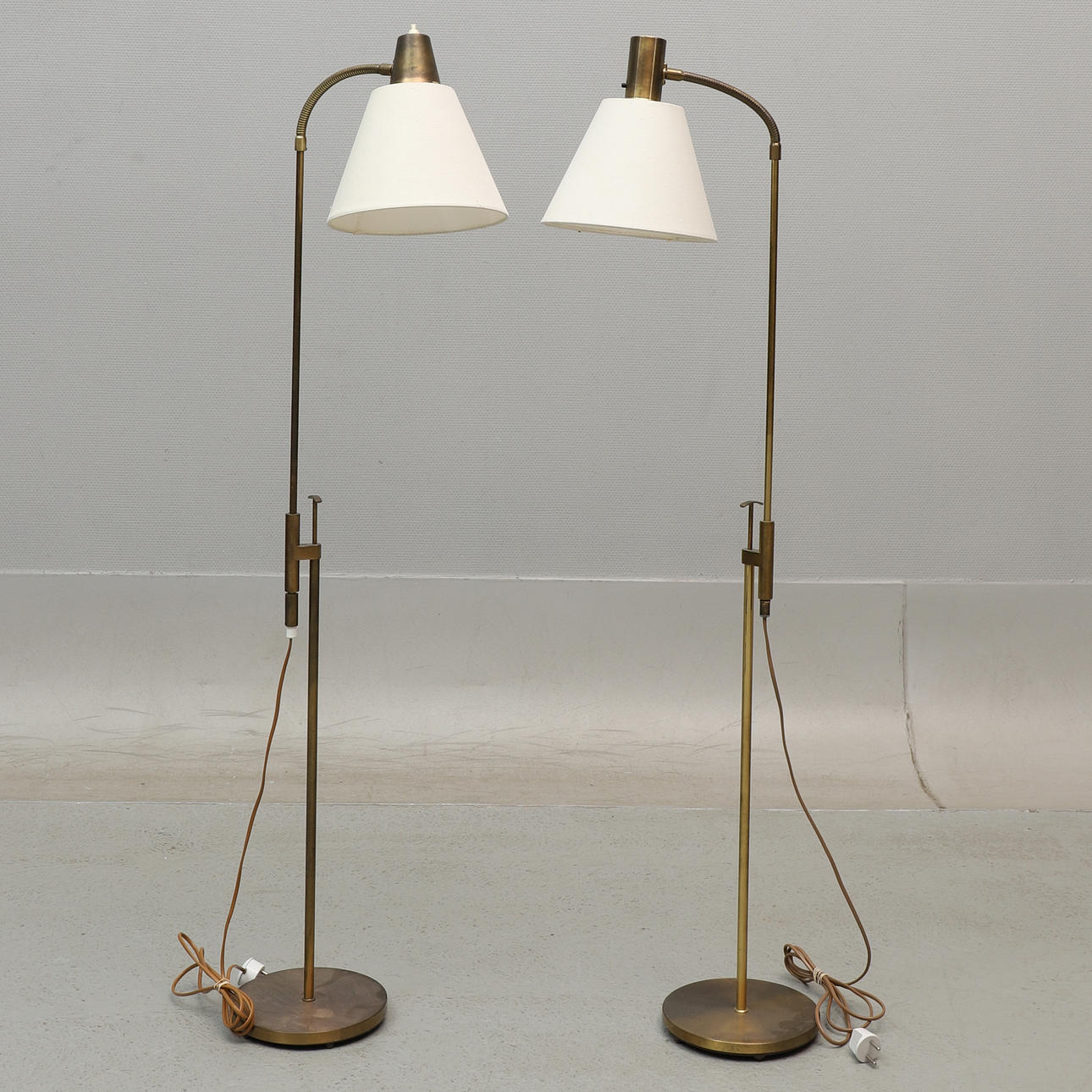 A pair of floor lamps, model 7080, Falkenbergs illuminations, second half of the 20th century.