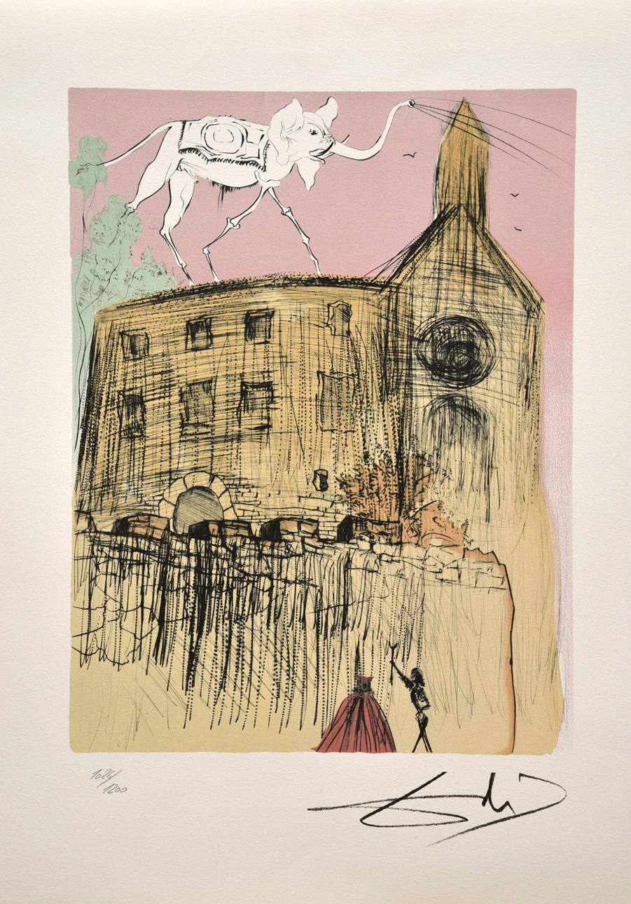 DALÍ, SALVADOR (1904 FIGUERES - 1989 EBENDA). EFTER. Gala`s Castle.