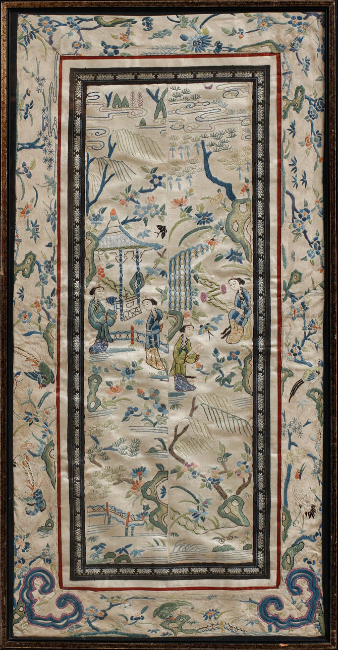 SILK EMBROIDERY, China, 19th century.