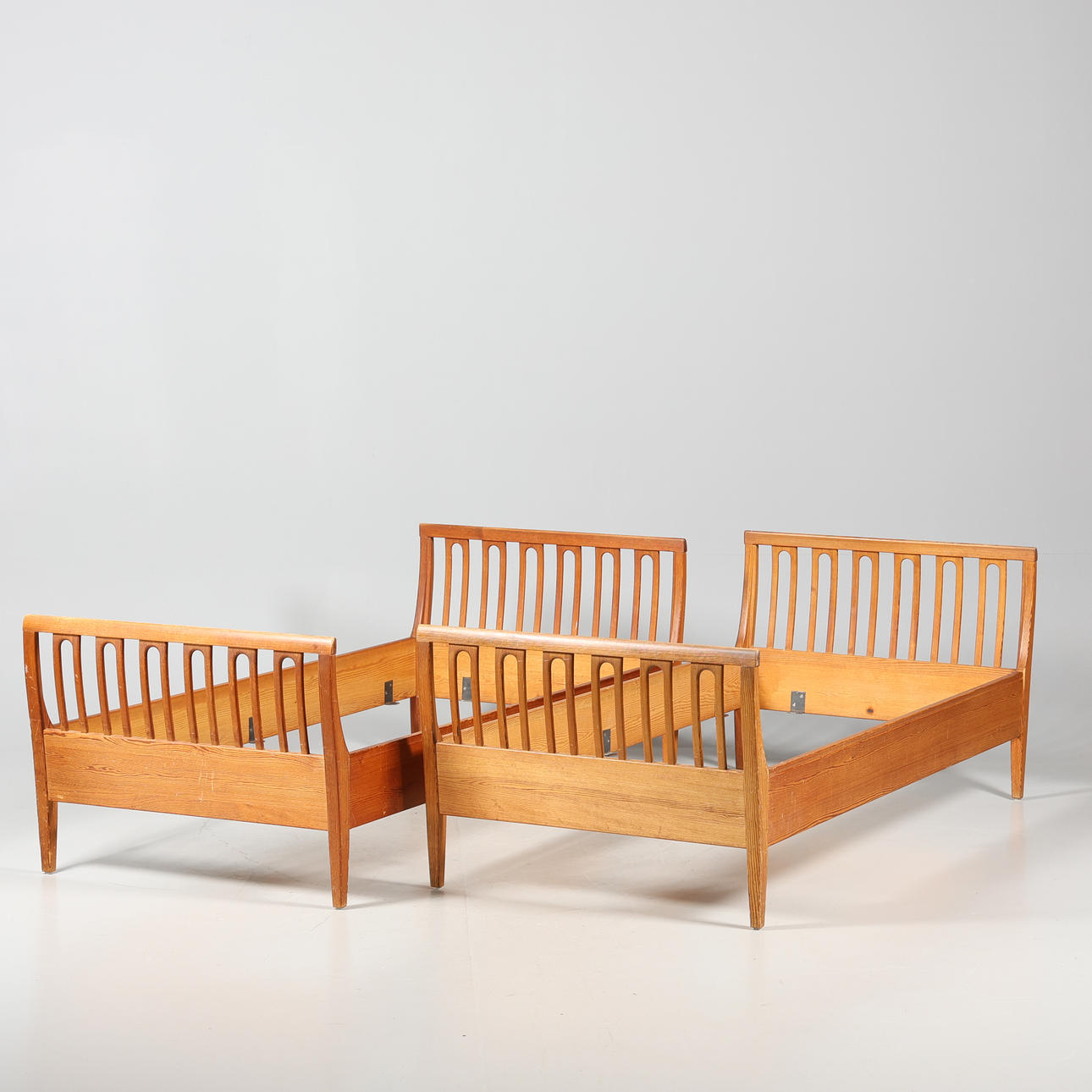 CARL MALMSTEN. BED FRAMES, 1 pair, wood.