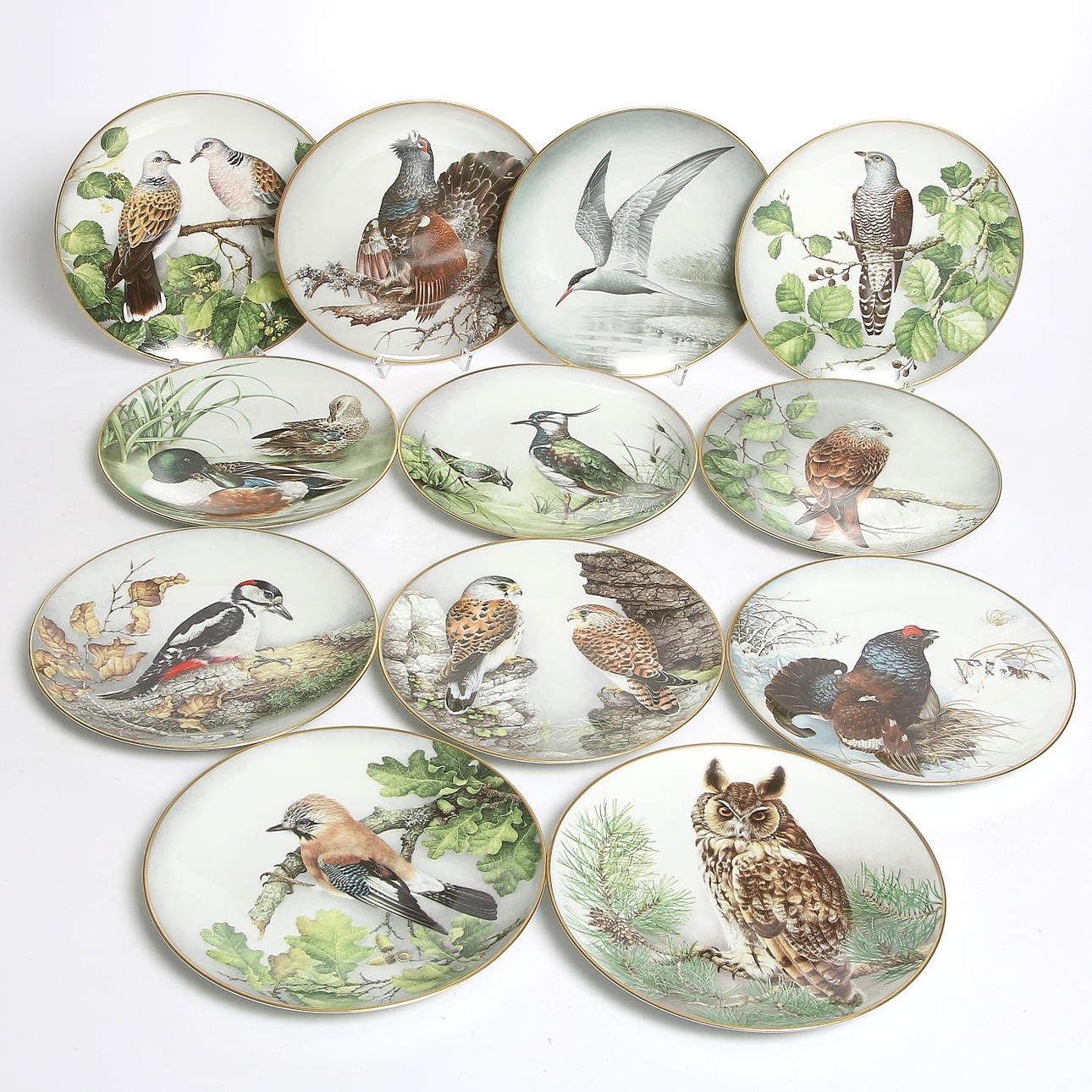SAMLARTALLRIKAR, porslin, 12 st, Franklin by Hawland. Frankrike.