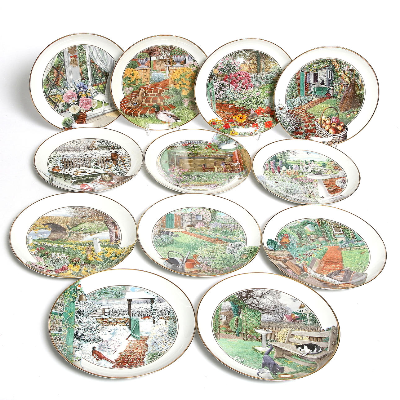 SAMLARTALLRIKAR, porslin, 12 st, David Hurrell, Franklin by Hawland. Frankrike.