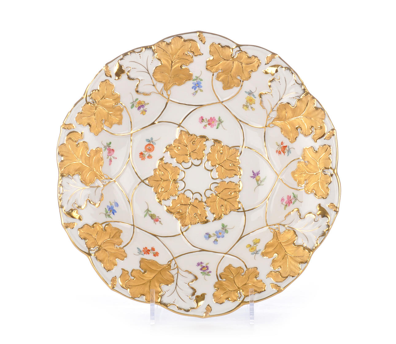 MAGNIFIK TALLRIK, Meissen Porslinsfabrik, Omkring 1900.