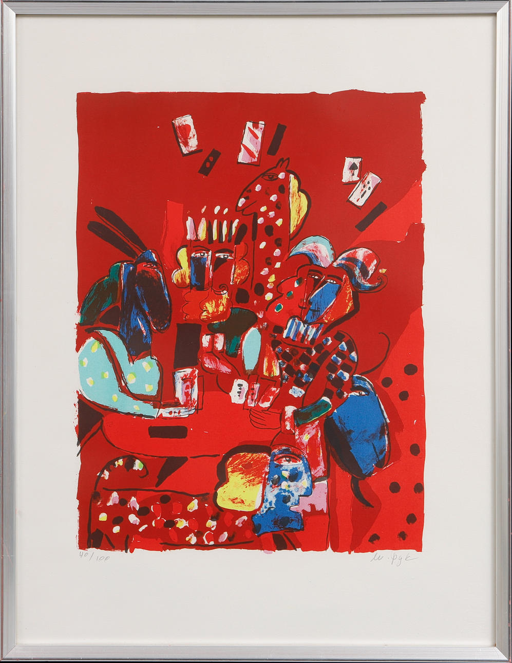 MADELEINE PYK. Composition, lithograph in colours, signed and numbered 40/100.