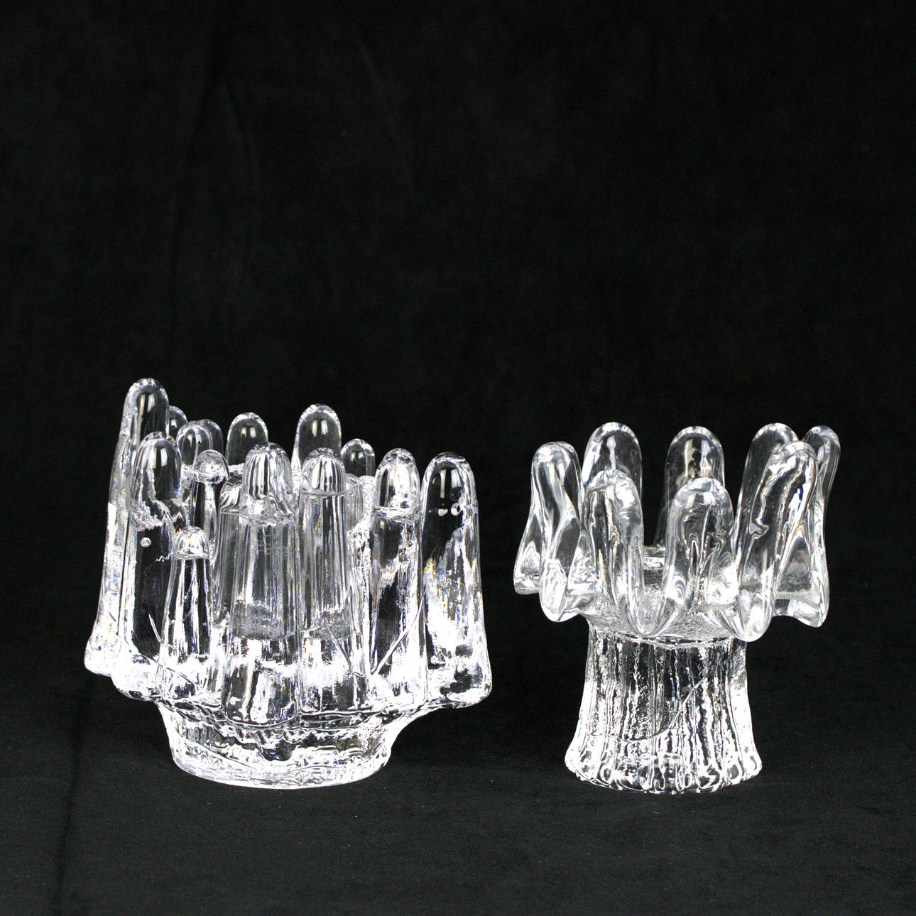 GÖRAN WÄRFF. Two 'Sunflower' light lanterns, Kosta Boda, 1970s.