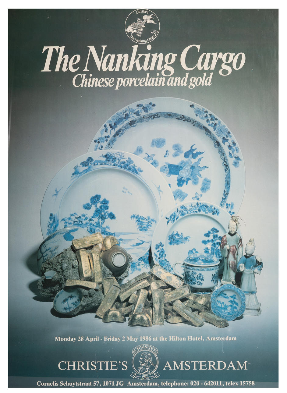 FRAMED ORIGINAL POSTER FROM THE NANKING CARGO SALE AT CHRISTIE'S