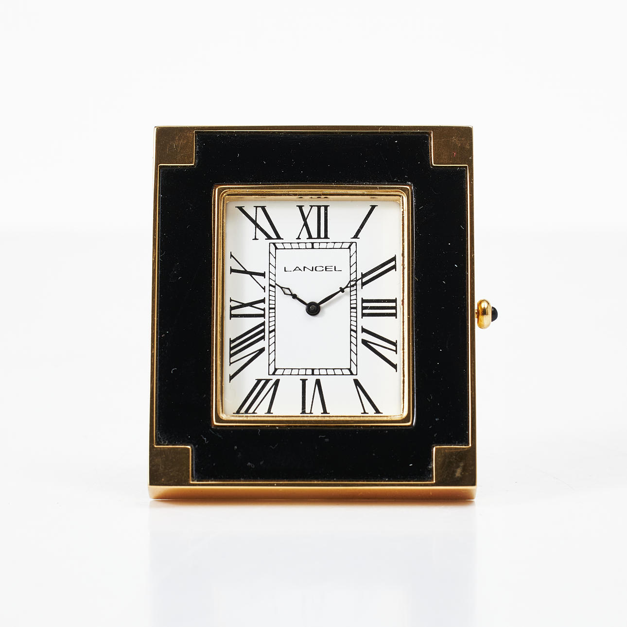 LANCEL, brass travel watch.