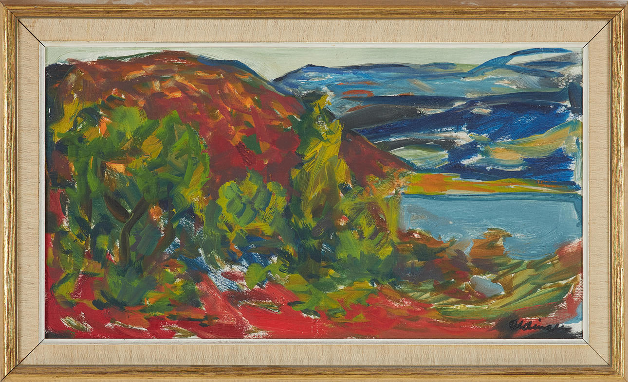 BENGTOLLE OLDINGER. Motif from Funäsdalen, oil on canvas, signed Oldinger, on verso dated -69.