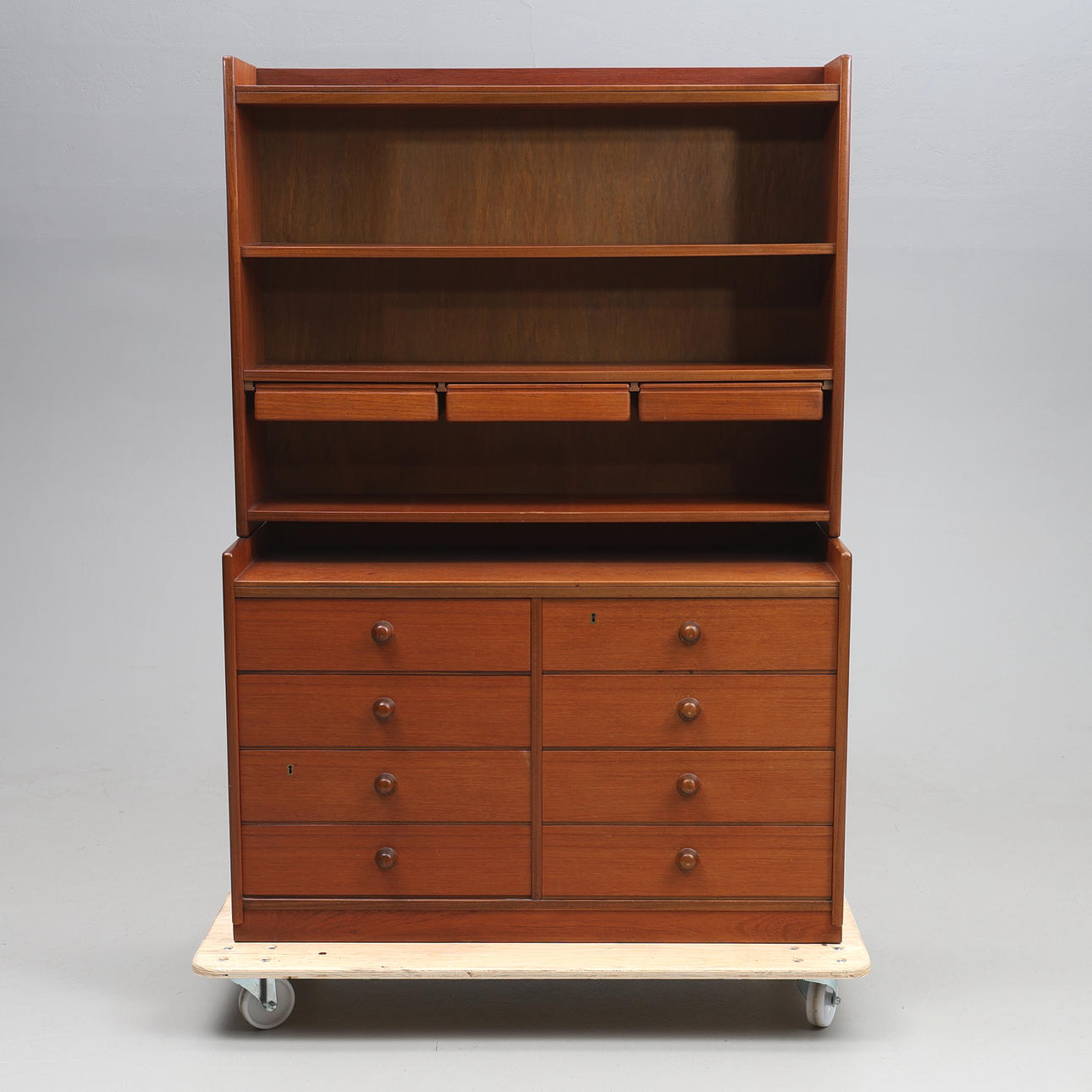 BOOKSHELF/CABINET, teak, “Made in Brande” Denmark.