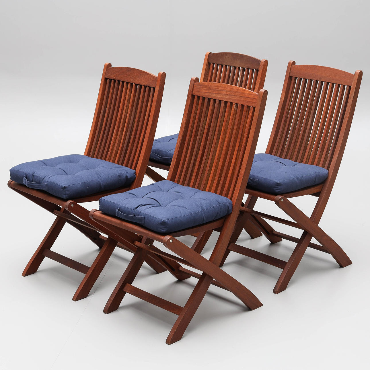 TRÄDGÅRDSSTOLAR, 4 st, fällstolar, teak.