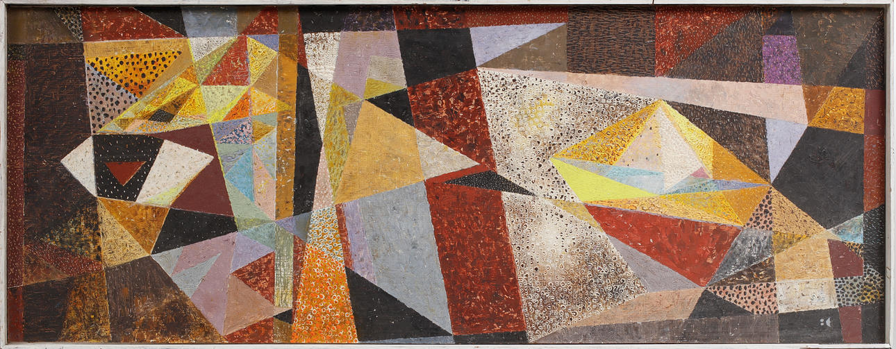 INGEGERD TORHAMN. “Forms”, oil on panel, signed.