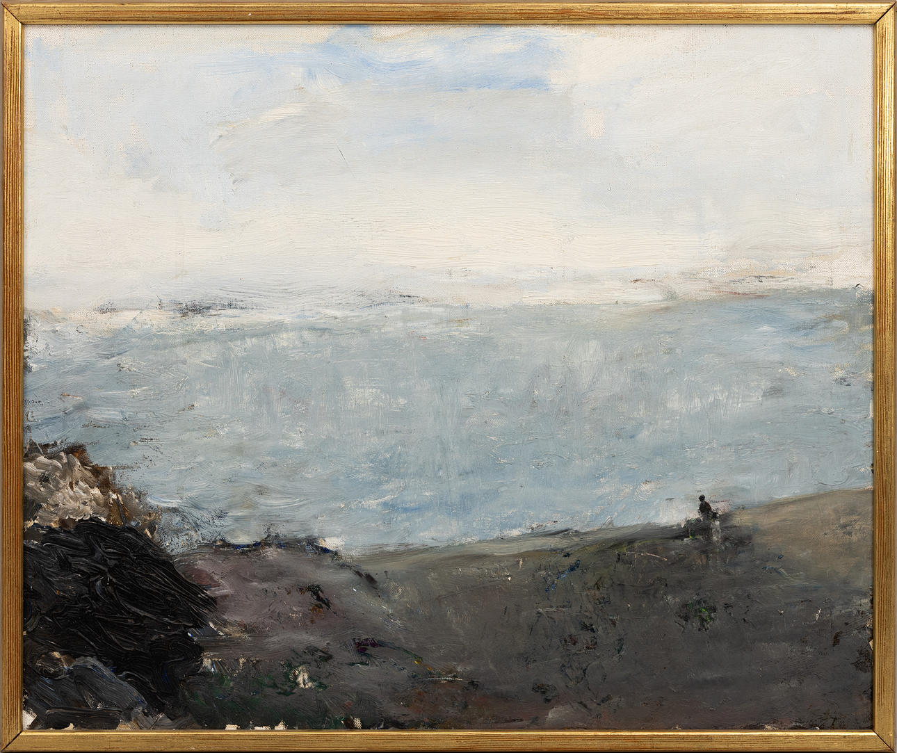 CLAES LINDHOLM. “Strand”, oil on canvas, signed and dated verso, 1966.