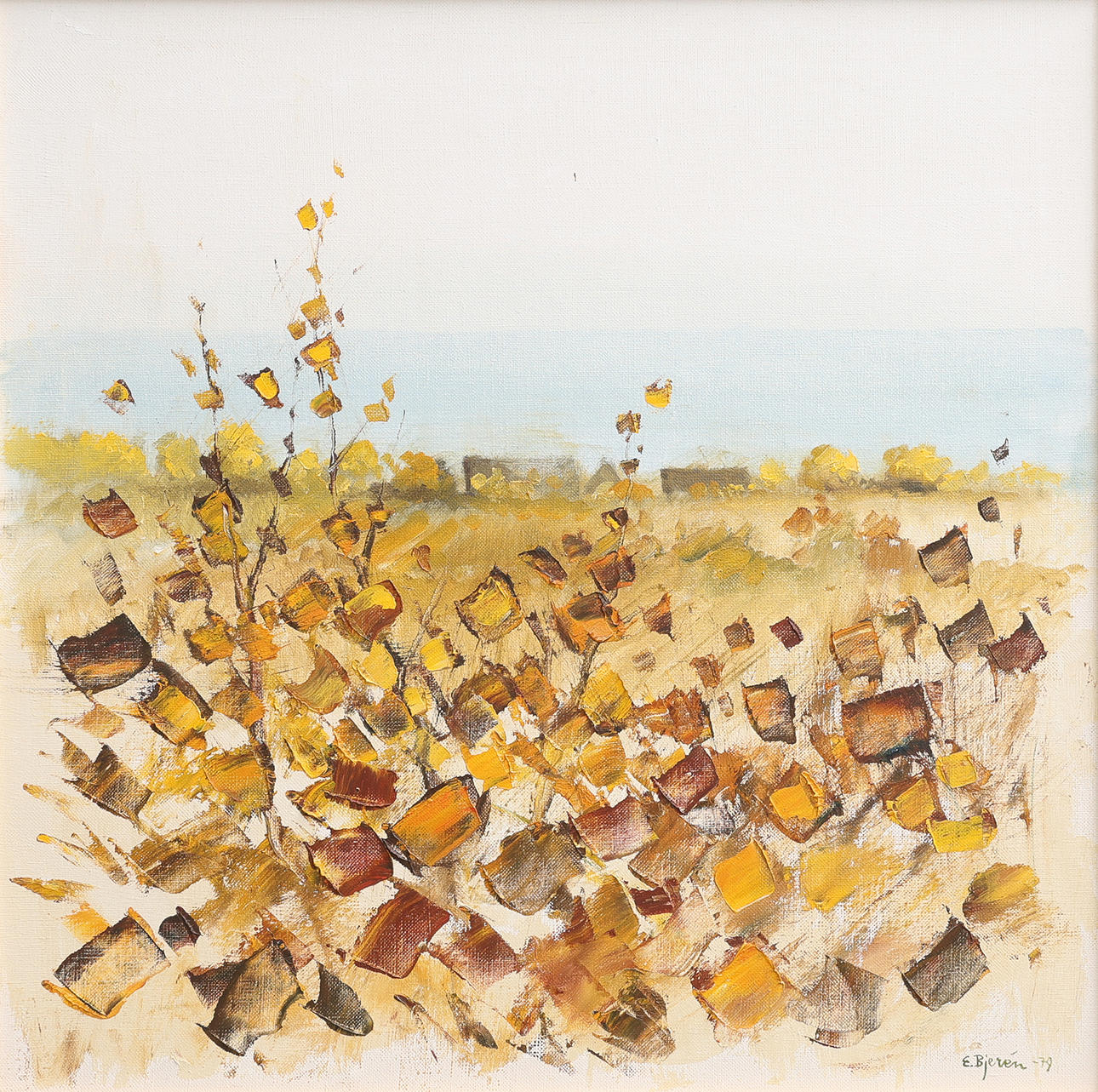 EKE BJERÉN. OIL ON CANVAS, “AUTUMN”, SIGNED AND DATED 1979.