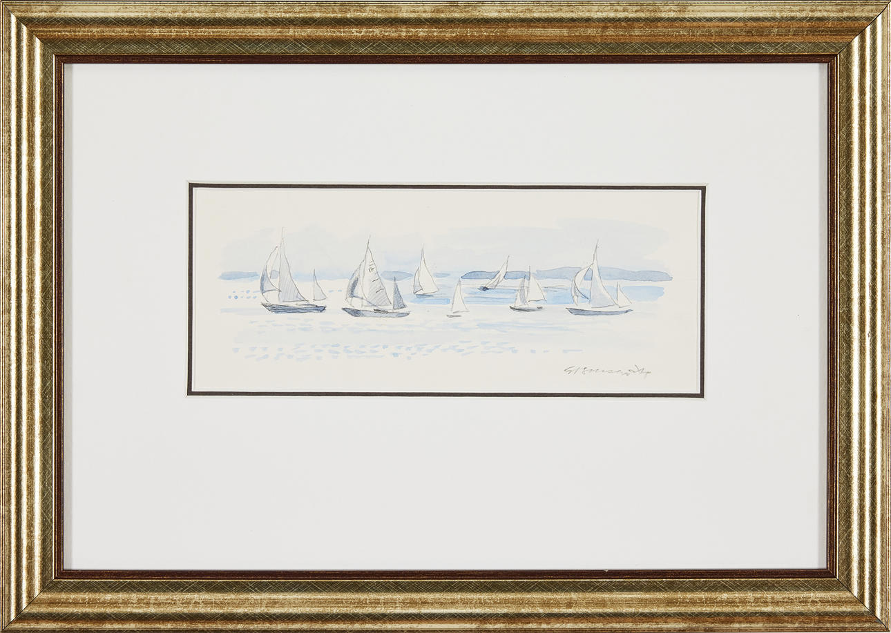 GUNNAR BRUSEWITZ. Sailing boats.