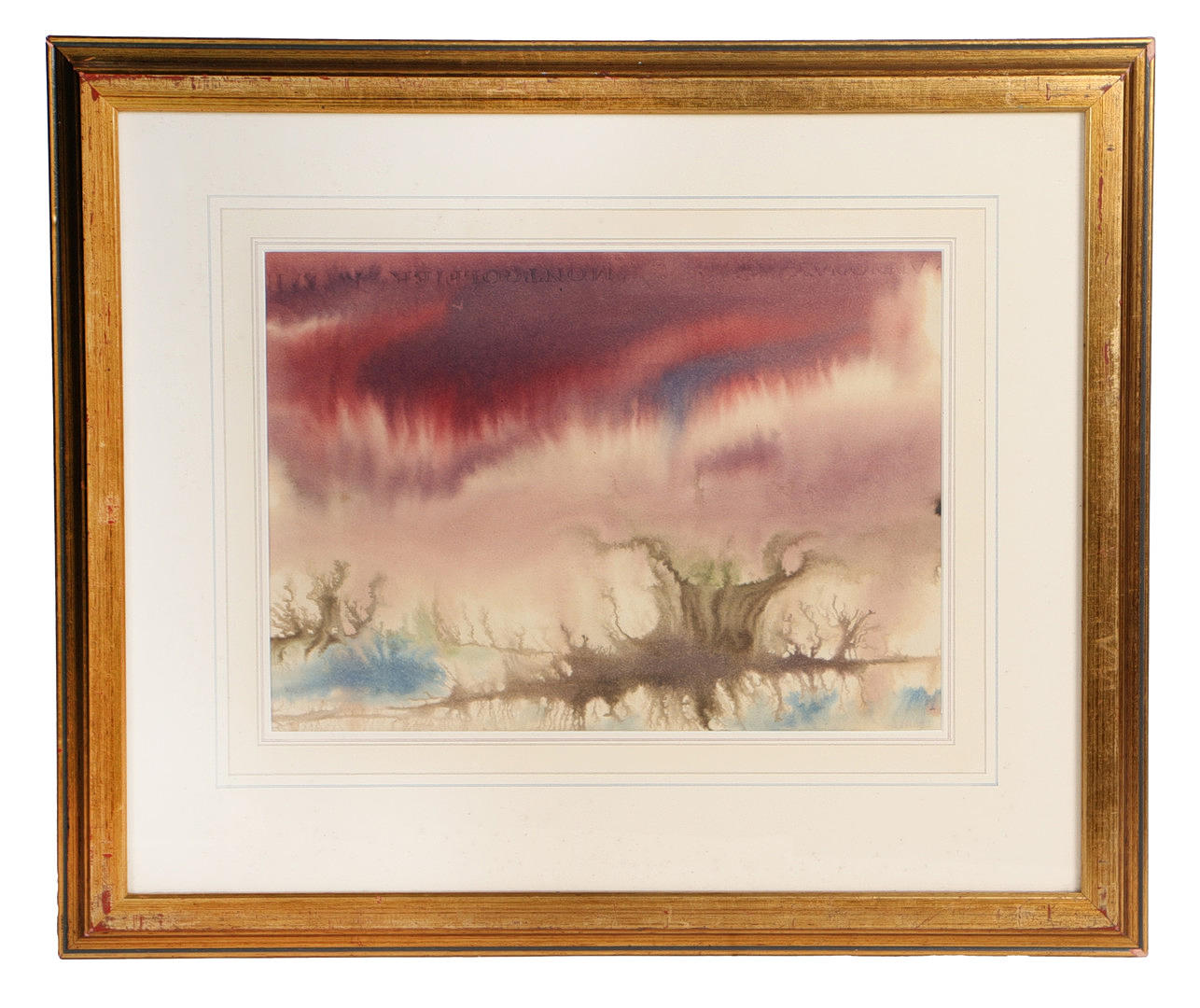 MOLLY WIGNALL (20TH CENTURY) LANDSCAPE WITH TREES.