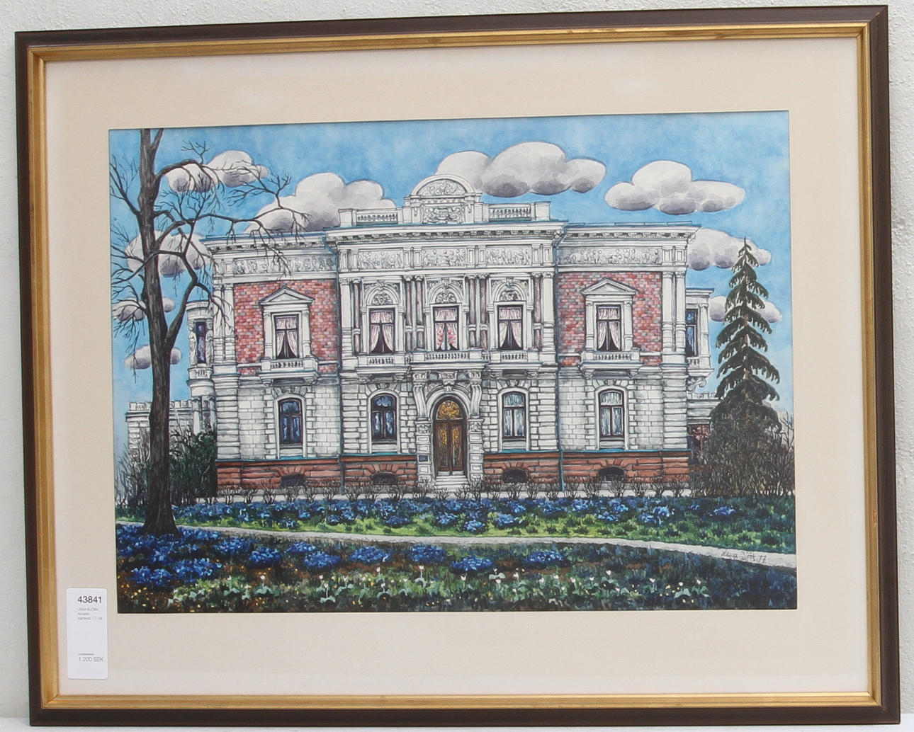 LENA BJÖRK. Akvarell, signerad -77.