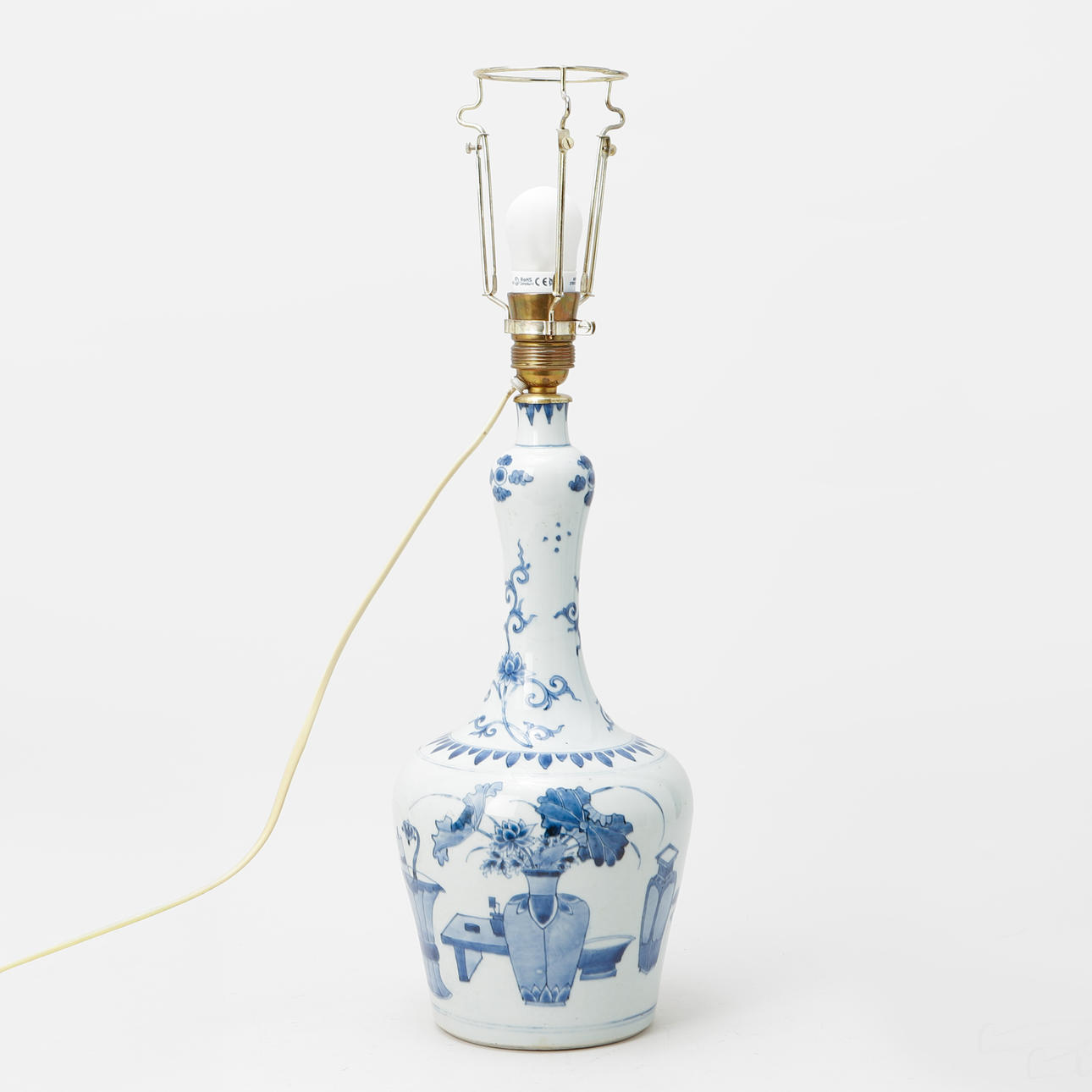 BORDSLAMPA, porslin, Kina, 1800-tal.