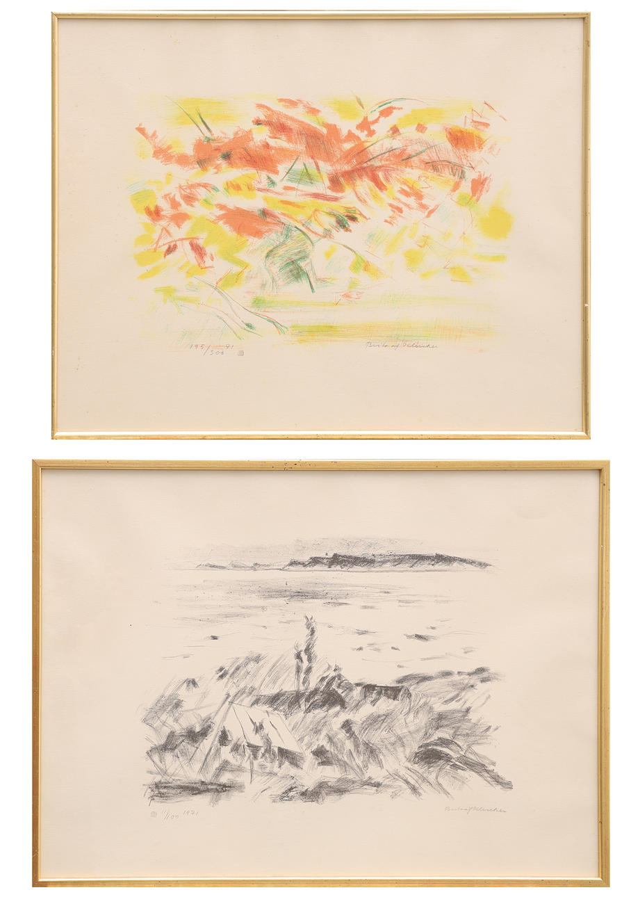 BRITA AF KLERCKER. LITHOGRAPHS, TWO PIECES.