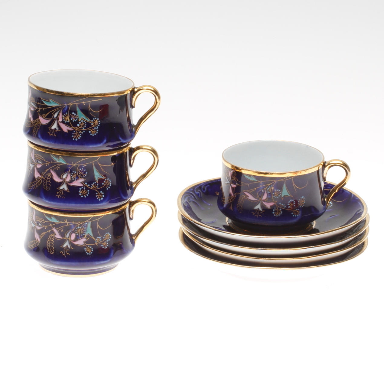 KOPPAR med FAT, 4 st, Kuznetsov, Dmitrov-fabriken, Ryssland 1894-1917.