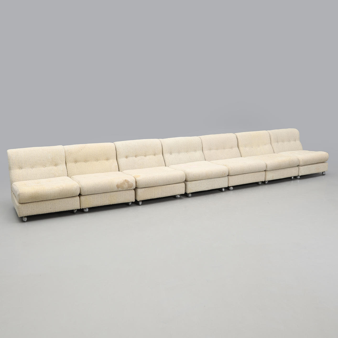 A set of 7 sofa modules, 1970s.
