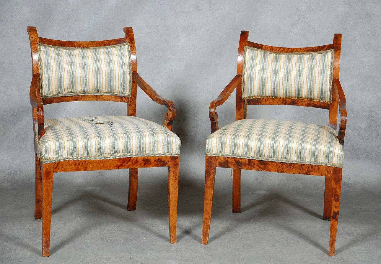 KARMSTOLAR 1 par, empire 1800-tal.