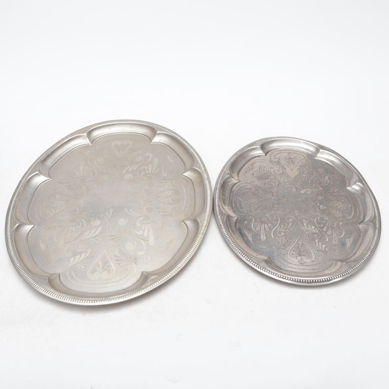 TRAYS, 2 pcs, metal.