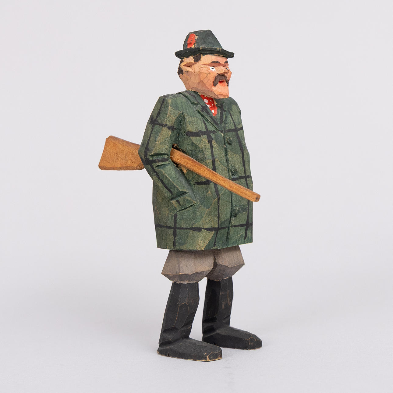 SCULPTURE, wood, carved, signed O. Johan.