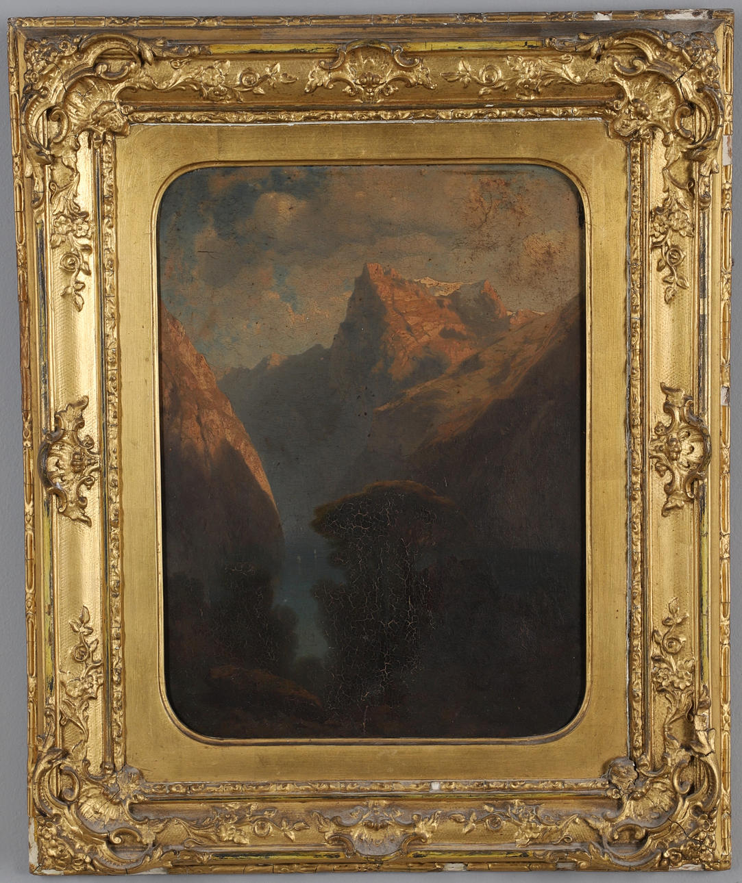 ALEXANDRE CALAME (1810-1864). MOUNTAINOUS LANDSCAPE.