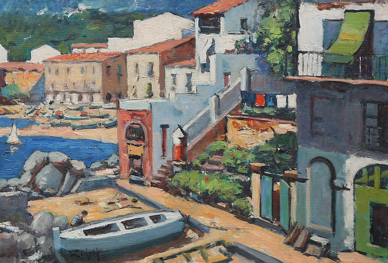 SPANISH SCHOOL, 20TH CENTURY. Kystudsigt.