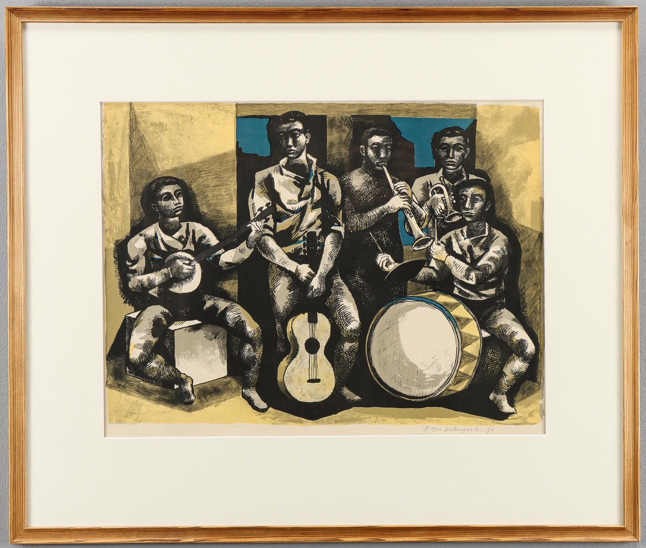 JÖRGEN ZETTERQUIST. Lithograph unnumbered, signed -54.