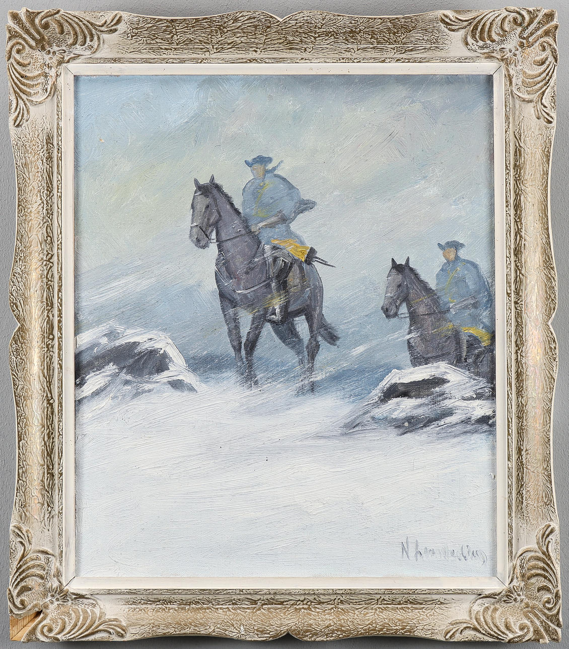 NILS LANDZELIUS oil on canvas, signed.