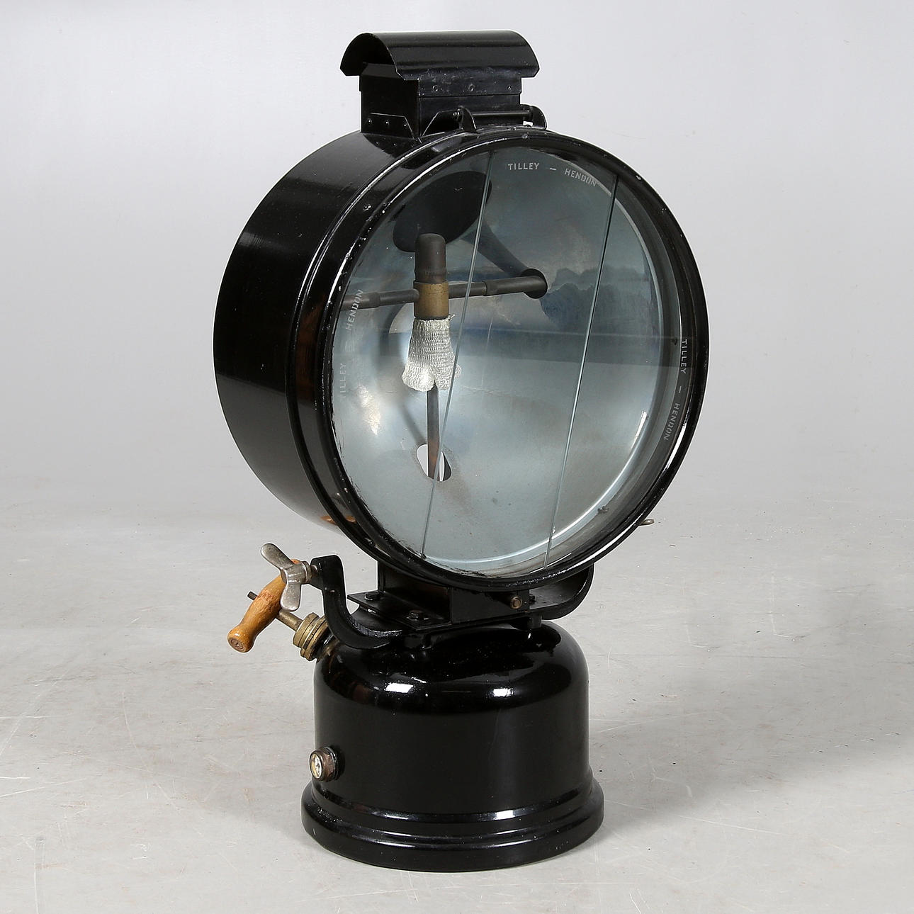 STRÅLKASTARE, sk "Floodlight" metall/glas, Tilley, Hendon, England, 1900-talets första hälft.