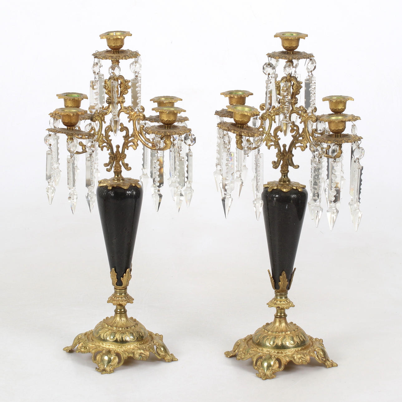 A pair of Oscarian 18th/20th century candelabra.
