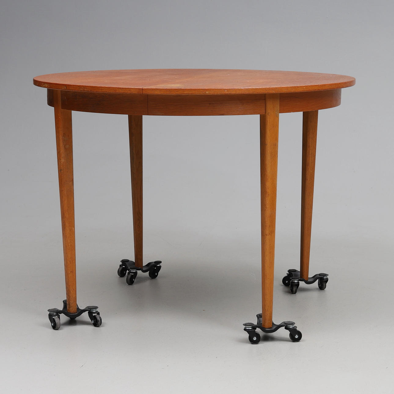 Dining table, oak, with insert top. 1960s.