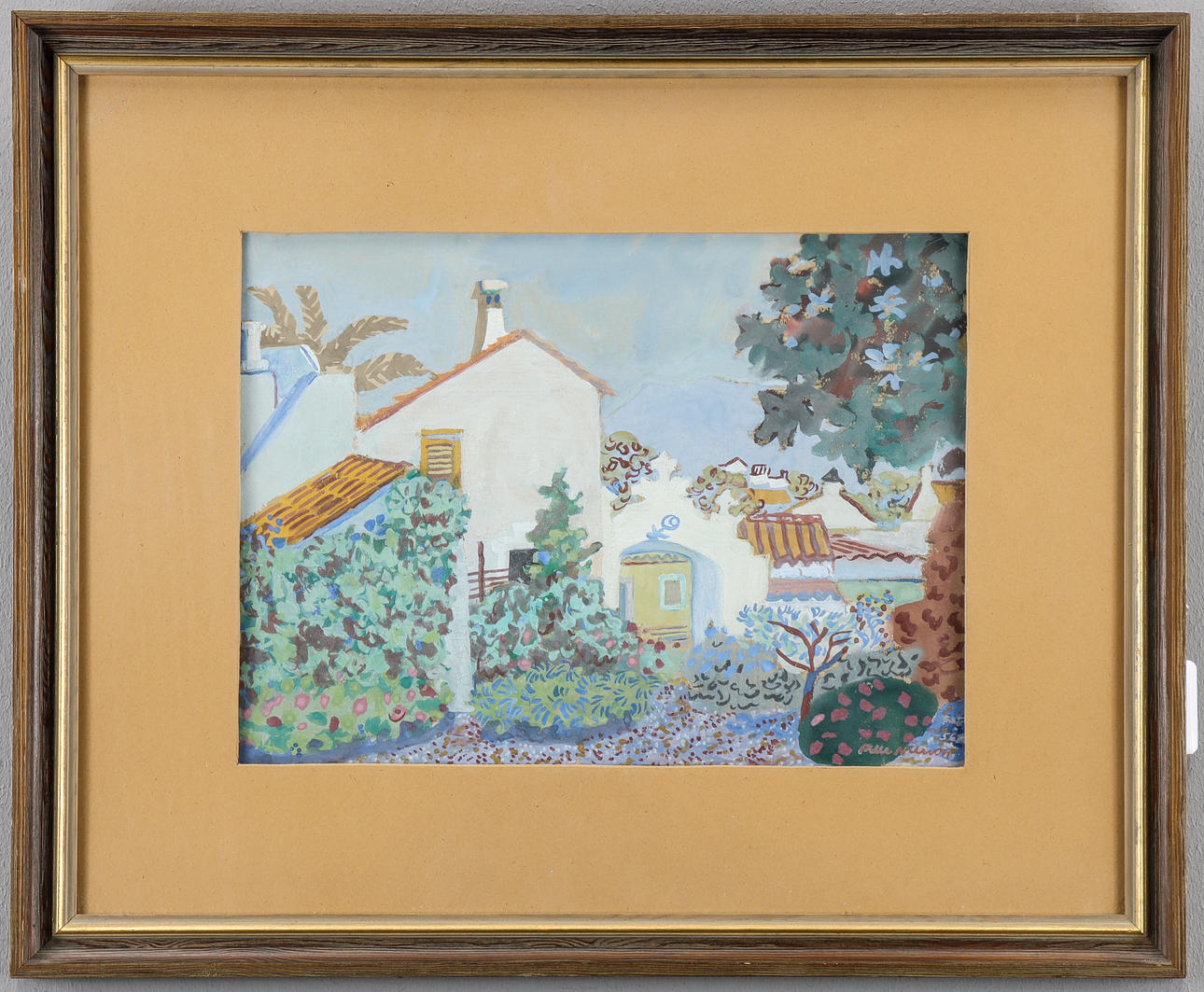 PELLE NILSSON gouache, signeret.