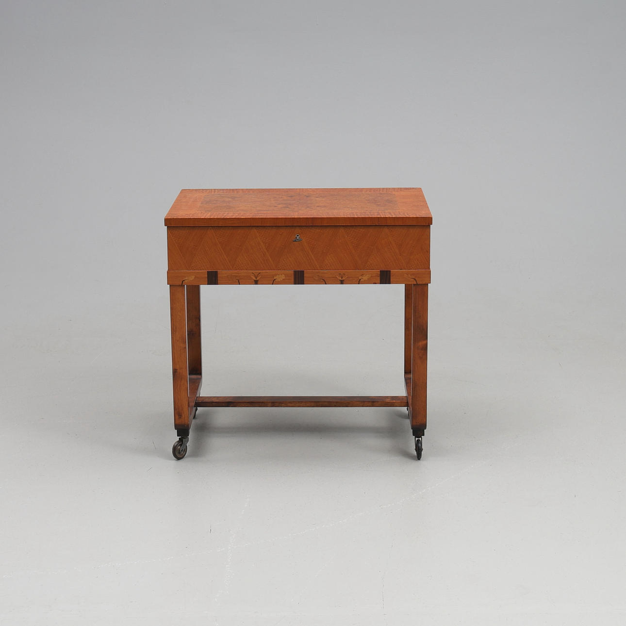 A 'Swedish grace' intarsia sewing table 1920/30's.