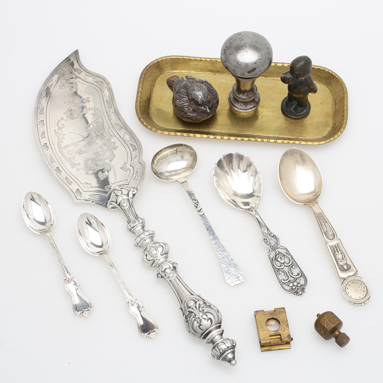 SPADE, SKEDAR, silver, samt STÄMPLAR m.m.