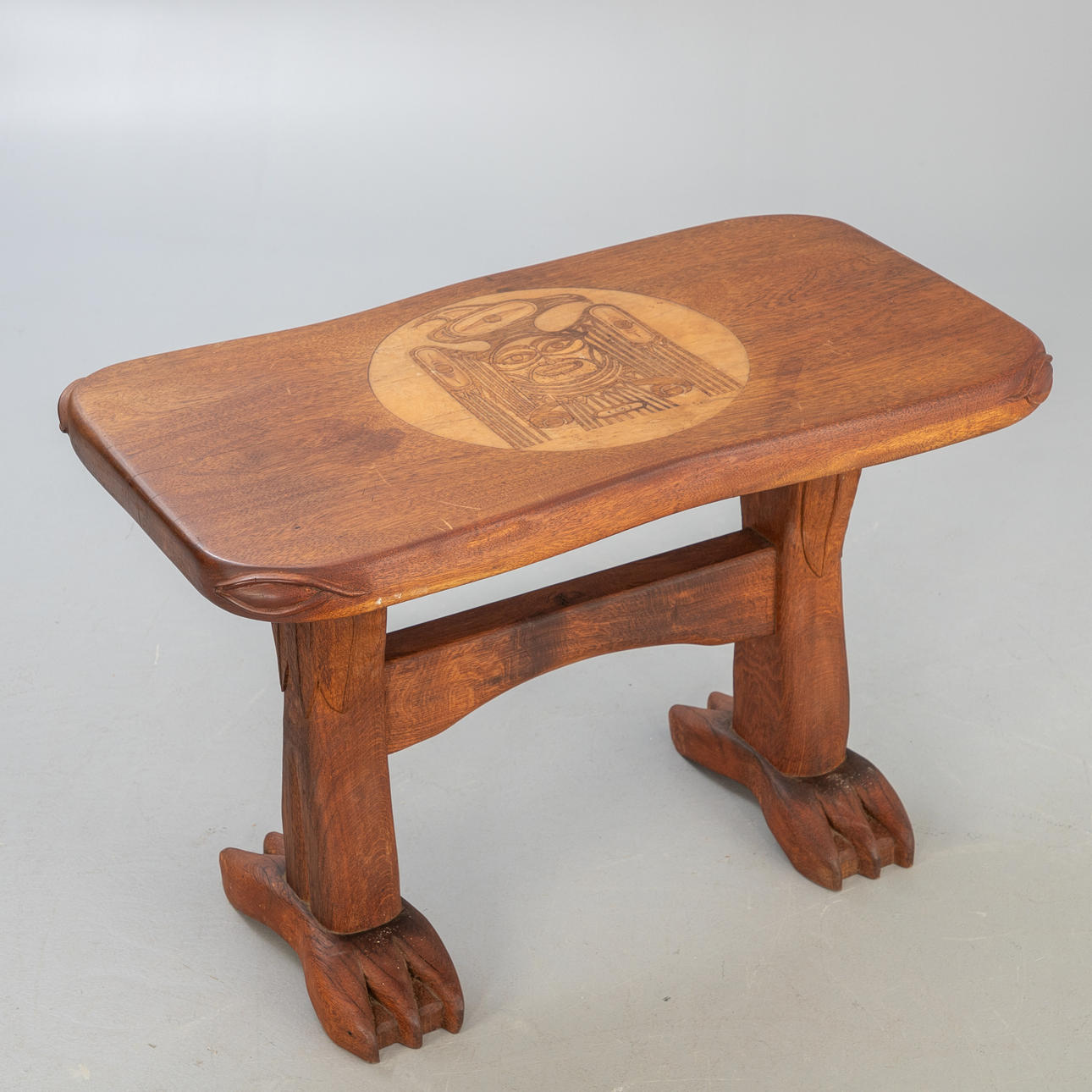 Coffee table/side table with Haida inlay.