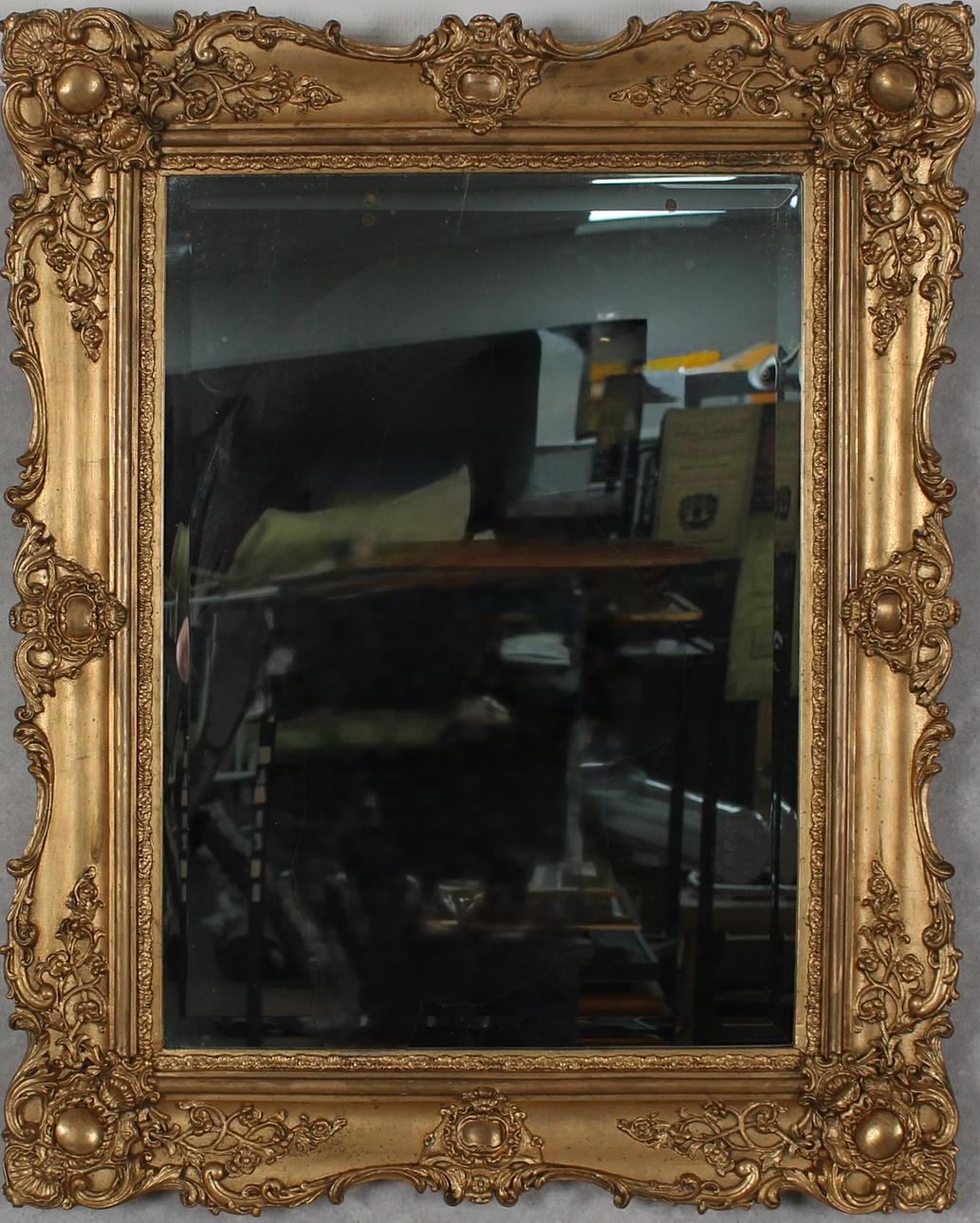 A 20th century gilt mirror.