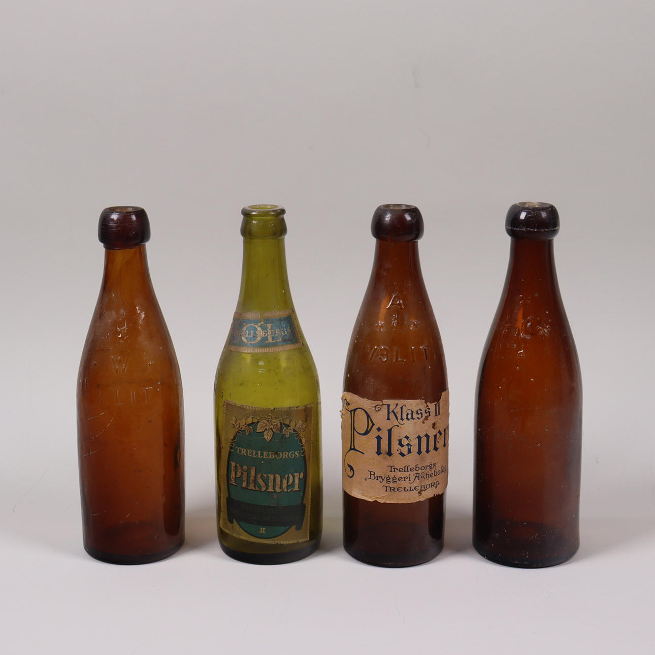 BEER BOTTLES, Trelleborgs Bryggeri etc., early 20th century, 4pcs.