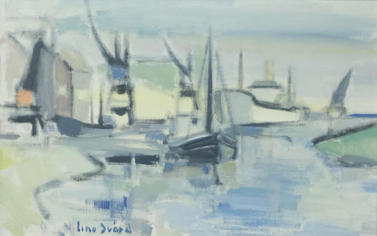 UNO SVÄRD. “AUGUST DAY”, OIL ON CANVAS, SIGNED.