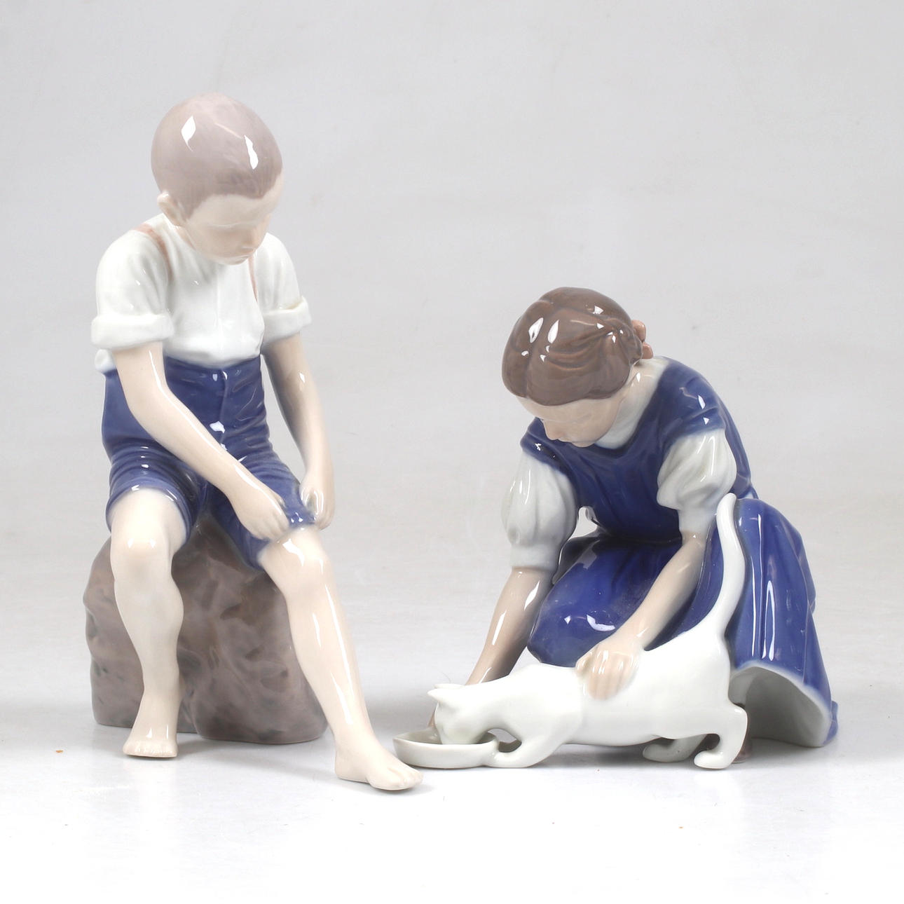 Two porcelain figurines, BiNG & Gröndahl, Denmark.