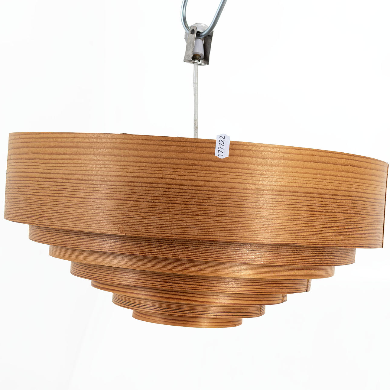 HANS-AGNE JAKOBSSON. Deckenlampe, Holzspäne, Markaryd.