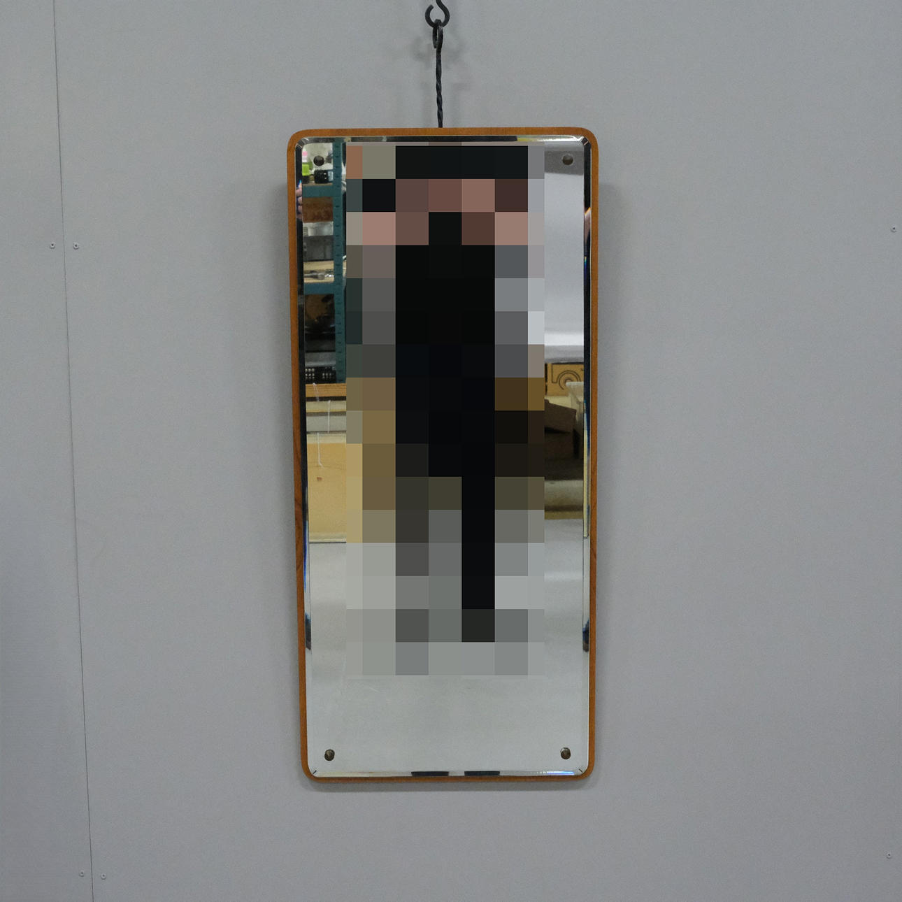 MIRROR WITH TEAK FRAME, 1960S.